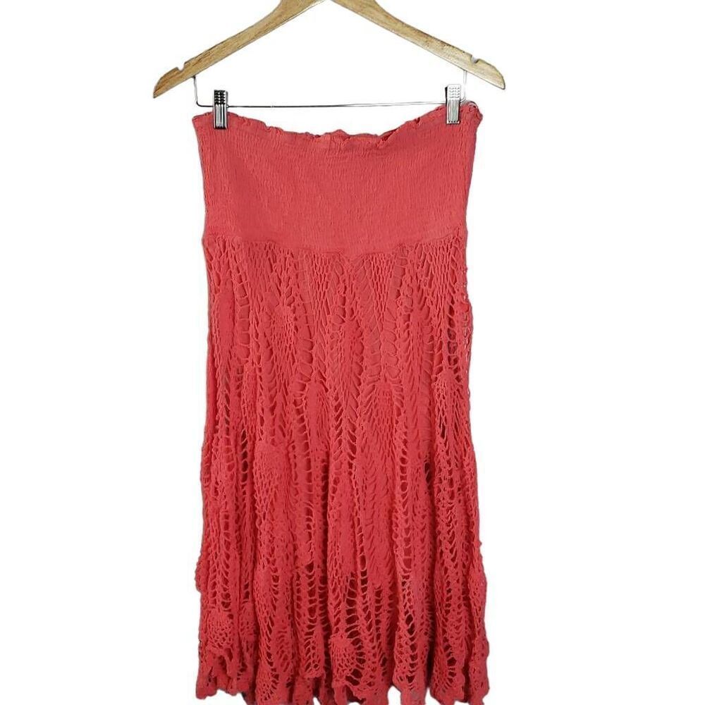 Raviya Pink Laced Long Top Large‎